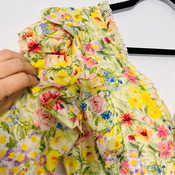LoveShackFancy Floral Yellow and Pink Dress - S - Picture 8 of 12